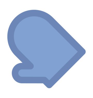 Eldiven kalın vektör simgesi