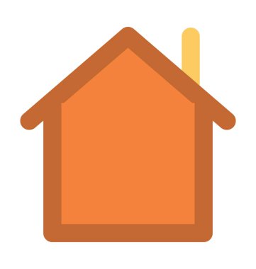 Evi kalın vektör simgesi