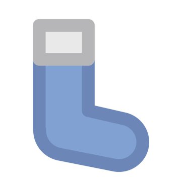 Noel çorap kalın vektör simgesi