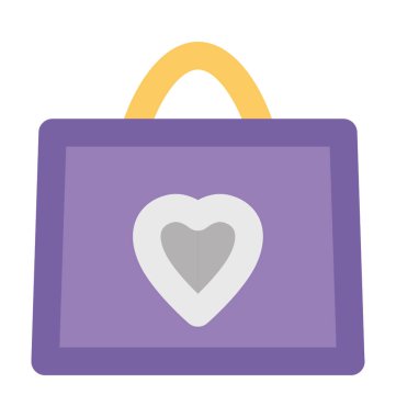 Alışveriş çantası kalın vektör simgesi