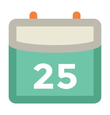 Takvim kalın vektör simgesi