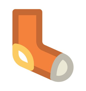 Noel çorap kalın vektör simgesi