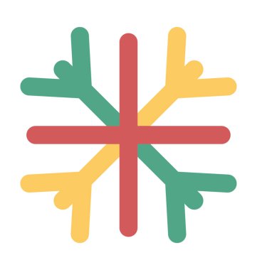 Kar tanesi kalın vektör simgesi