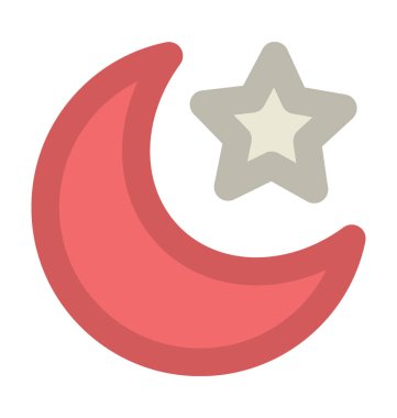 Gece kalın vektör simgesi