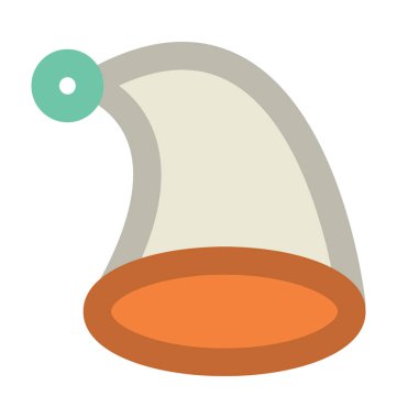 Noel Baba şapkası kalın vektör simgesi