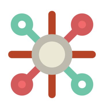 Kar tanesi kalın vektör simgesi