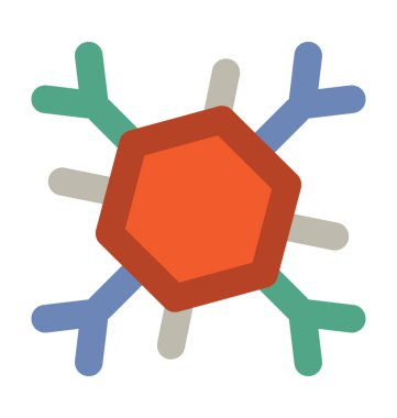 Kar tanesi kalın vektör simgesi