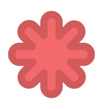 Çiçek kalın vektör simgesi