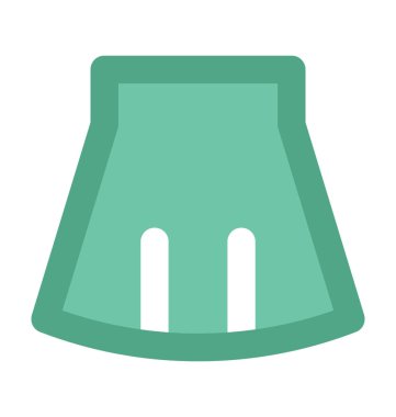 Etek kalın vektör simgesi