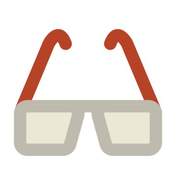 Gözlük kalın vektör simgesi