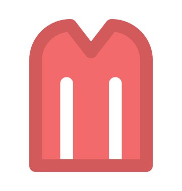 Jumper elbise kalın vektör simgesi