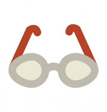 Gözlük kalın vektör simgesi