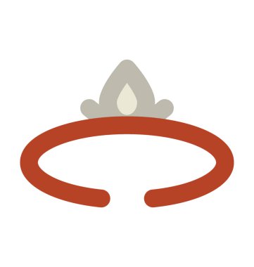 Yüzük kalın vektör simgesi