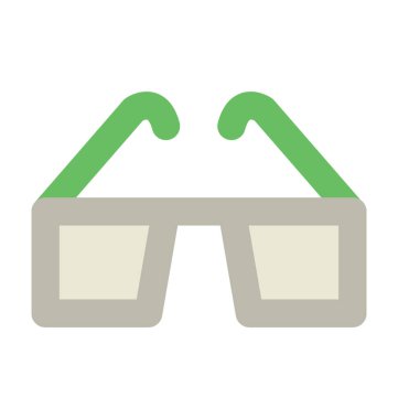 Gözlük kalın vektör simgesi