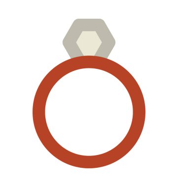 Yüzük kalın vektör simgesi