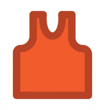 Yelek kalın vektör simgesi