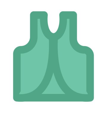 Yelek kalın vektör simgesi