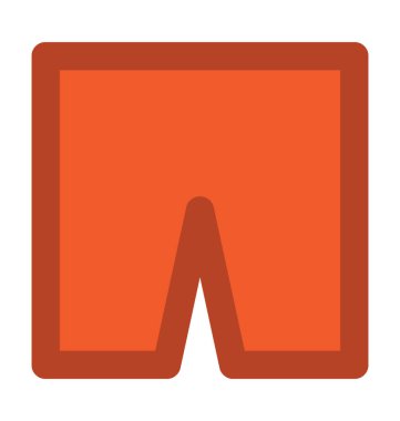 Şort kalın vektör simgesi