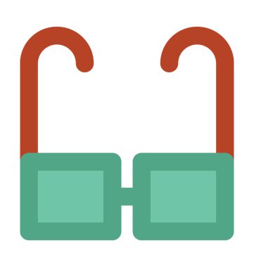 Gözlük kalın vektör simgesi