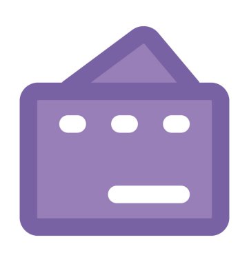 M-cüzdan kalın vektör simgesi