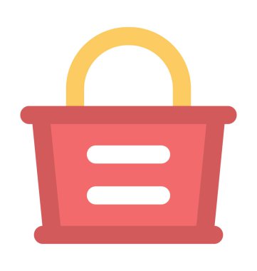 Alışveriş sepeti kalın vektör simgesi