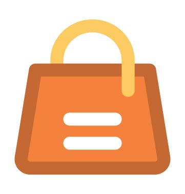 Tote Çanta kalın vektör simgesi