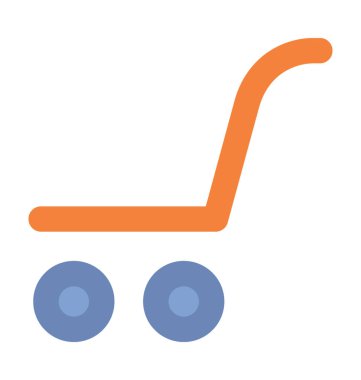 Sepeti kalın vektör simgesi