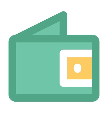 M-cüzdan kalın vektör simgesi