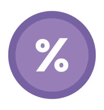 Yüzde kalın vektör simgesi