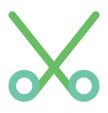 Makas kalın vektör simgesi