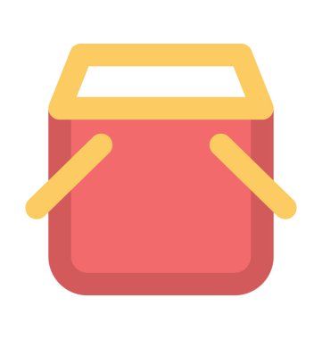 Alışveriş sepeti kalın vektör simgesi