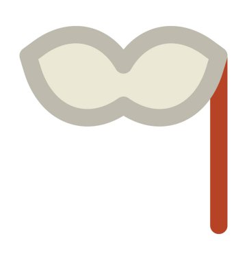 Karnaval maskesi kalın vektör simgesi