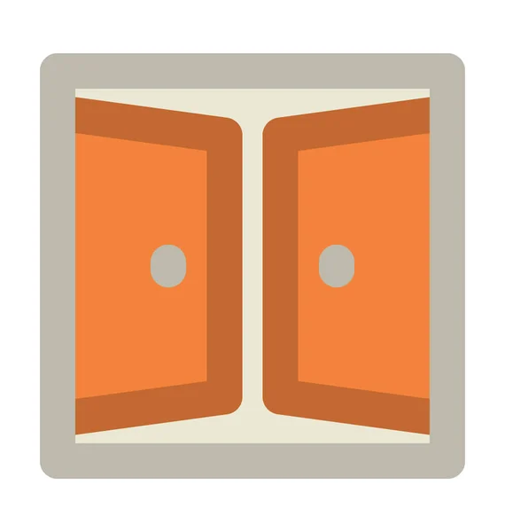 Векторная Икона Двойная Дверь — стоковый вектор