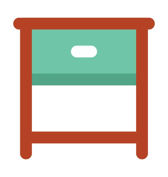 Desk Drawers Bold Line Vector Icon - Stok Vektor