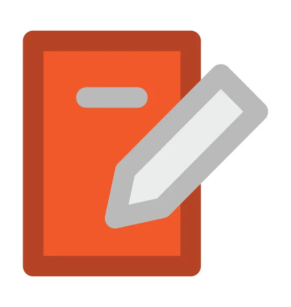 Writing Pad Vet Vector Icon — Stockvector