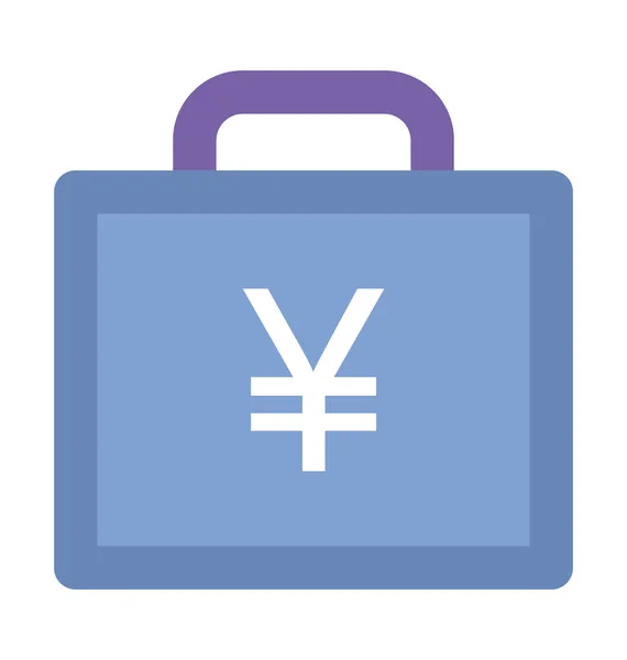 Caso Yen Vector Audaz Icono — Vector de stock