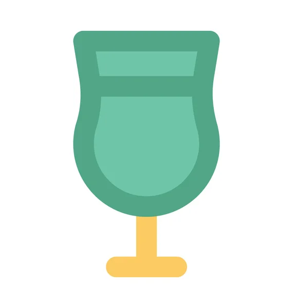 Wine Glass Bold Vector Icon — Stock Vector