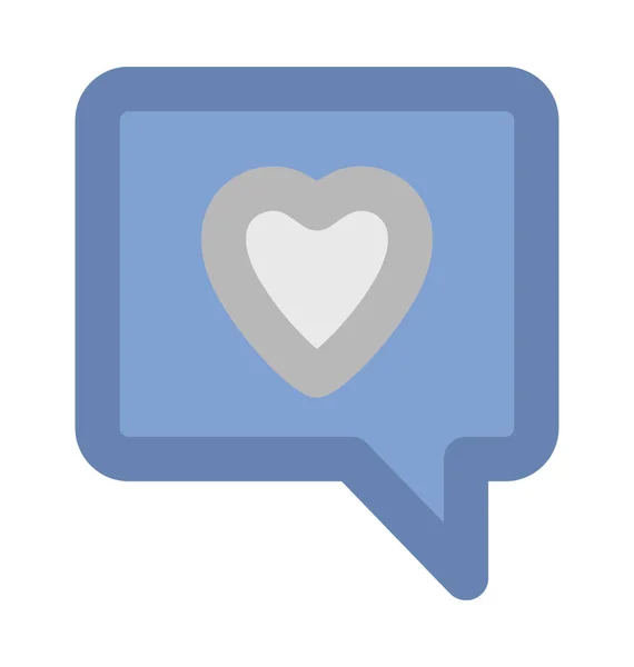 Love Chat Bold Vector Icon — Stock Vector