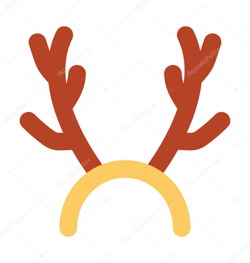 Reindeer Horns Bold Vector Icon