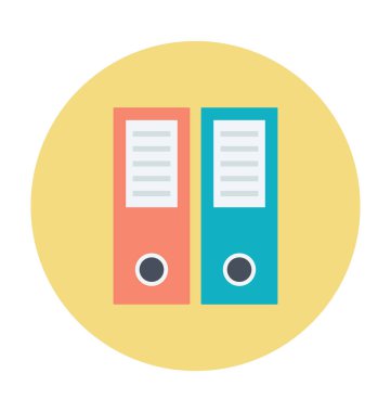 Dosyalar renkli vektör simgesi kemer