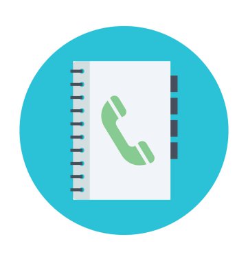 Telefon kitap renkli vektör simgesi 