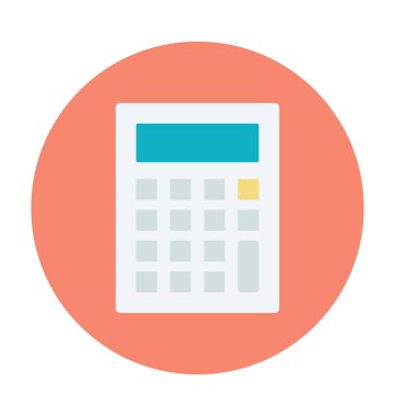 hesap makinesi renkli vektör simgesi 