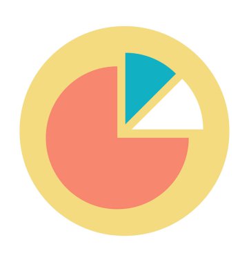 Pasta grafik renkli vektör simgesi 