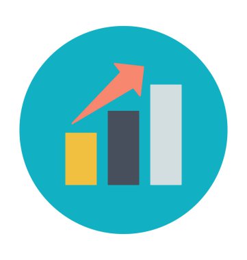 İstatistik renkli vektör simgesi 