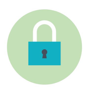 kilit renkli vektör simgesi 