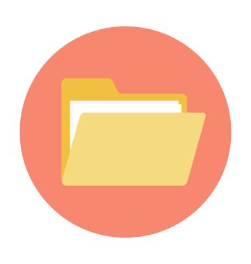 klasör renkli vektör simgesi 