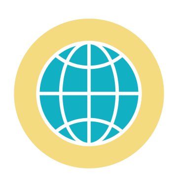 dünya renkli vektör simgesi 