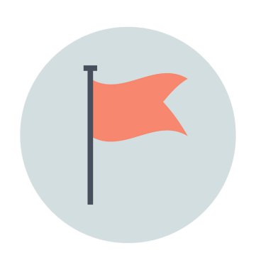 Bayrak renkli vektör simgesi 