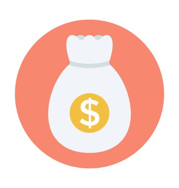 Para çuval renkli vektör simgesi 