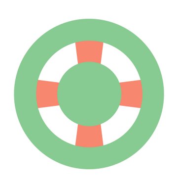 Hayat halka renkli vektör simgesi